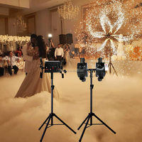 Système de tir de feux d'artifice pyrotechniques froids d'intérieur, fontaine pyrotechnique, cercle rotatif à 360 degrés, doubles roues pour scène de mariage