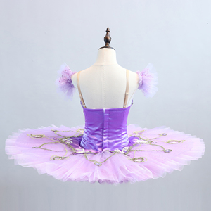 T0166 <span class=keywords><strong>Tutu</strong></span> de ballerine <span class=keywords><strong>pas</strong></span> <span class=keywords><strong>cher</strong></span> en Satin violet lilas - Product Image 3