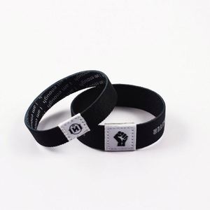 High Quality Printed Logo Fabric <b>Bracelet</b> Sport Custom Elastic Wristbands - Product Image 3