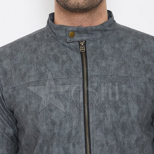 Chaqueta de cuero de piel de vaca con estilo para hombre más vendida estilo callejero en diferentes colores chaqueta de cuero al mejor precio - Product Image 5