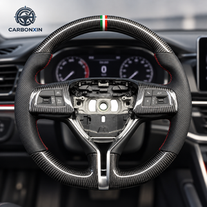 Volant de direction personnalisé en fibre de carbone avec éclairage LED pour Maserati Ghibli Levante Granturismo Quattroporte 2014 2018 - Product Image 4
