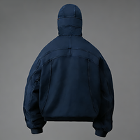 Sweat à capuche zippé surdimensionné en coton 100% de haute qualité, effet délavé, pour homme