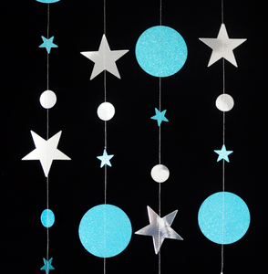 4m <span class=keywords><strong>Star</strong></span> Moon Circle Dot Garland Decoración de fiesta Brillo metálico Colgante Crescent Twinkle <span class=keywords><strong>Little</strong></span> <span class=keywords><strong>Star</strong></span> Streamers - Product Image 5