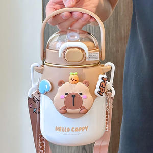 Bouteille d'eau isotherme pour enfants Hello Cappy 500 ml avec paille et sangle pour l'école - Product Image 3