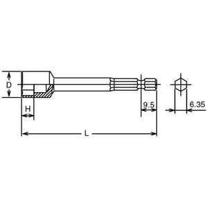 Koken-113-14 1/4 ''flagful เข็มทิศปาก Fools บางผนัง-EAN ซ็อกเก็ต4991644502080อุปกรณ์เสริมประแจ1/4" - Product Image 2