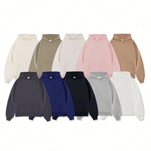 H5454 Fabricant de vêtements pour hommes à Guangzhou, vente en gros, sweats à capuche personnalisés en coton mélangé 380 g/m² doublés de polaire - Product Image 1
