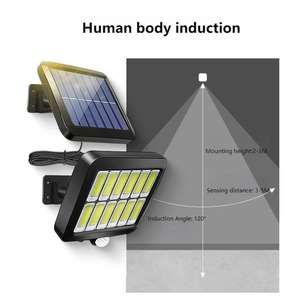 庭の壁ライトガレージセキュリティヤードランプ,モーションセンサー充電式ソーラーガーデンランプ屋外防水 - Product Image 2