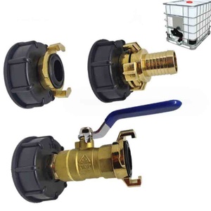 S60X6 IBC Adapter with Geka <b>Connector</b> for Garden Water <b>Quick</b> <b>Connector</b> IBC Tote Brass Valve Tank Drain Container Adapter - Product Image 5