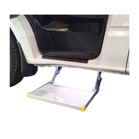 RV camping-car caravane fourgonnette manuelle pliante étape en alliage d'aluminium remorque camion camping-car côté pli étape charge 200kg avec lumières LED