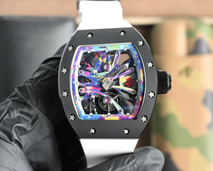 นาฬิกาข้อมือจักรกลหรูหรา สายยางสีส้ม ตัวเรือนเซรามิกใสคุณภาพสูง ขายดีที่สุดปี 2025 ขนาด 40 มม. หน้าปัดคริสตัลแซฟไฟร์ - Product Image 4