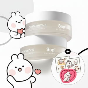 SNP Snpx You Me Us Glutathione Dark Zero Toning Patch Doppia Promozione 60 Fogli + 60 Fogli Omaggio Adesivo Rabbit JJing per Mani - Product Image 1