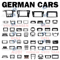 Cadre Android pour voiture pour VOLKSWAGEN PORSCHE, kits de panneaux de tableau de bord, cadre d'écran de voiture, cadre d'autoradio, cadre de lecteur DVD de voiture
