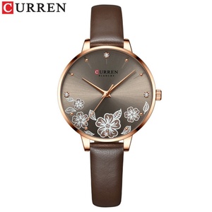 Montre personnalisée, faible MOQ, CURREN 9068, montre de loisirs ultra-fine pour femmes, minimaliste, imprimée, diamant d'eau, petit cadran, montre à bracelet - Product Image 6