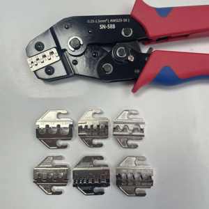 Juego de alicates crimpadores manuales de acero industrial para terminales de cable de PVC moldeado y aislado, para crimpado de terminales de cable y férulas. - Product Image 6