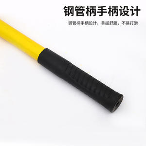 Marteau à tête carrée jaune en acier avec poignée en tube d'acier pour la construction domestique, la menuiserie et l'installation, conception en acier au carbone à bec de canard - Product Image 2