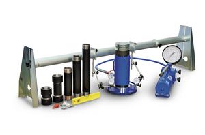 Apparecchiature per cuscinetti a piastra di consegna rapida, 500 kN, 3 manometri, misurazione analogica - Product Image 5