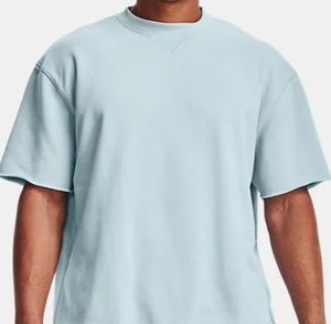 T-shirt décontracté de haute qualité en coton 100% pour homme, coupe ample et épaisse, épaules tombantes, t-shirt vierge oversize - Product Image 2