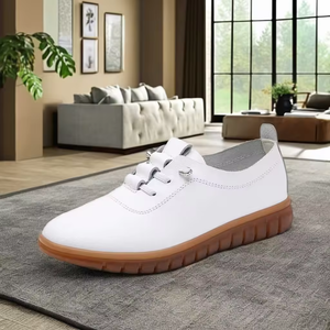 Chaussures mocassins en cuir véritable pour femmes, semelle souple, respirantes, espadrilles pour toutes les saisons - Pointures de chaussures uniques 35-41, chaussures de marche décontractées - Product Image 5