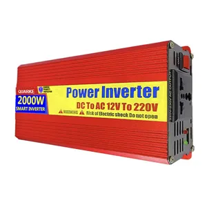 1KW อินเวอร์เตอร์2KVA วัตต์เต้าเสียบไฟฟ้ากระแสตรง12โวลต์24โวลต์ไปยังกระแสสลับ120โวลต์220โวลต์อินเวอร์เตอร์ไฟฟ้า2000วัตต์แหล่งจ่ายไฟกลางแจ้งราคาสำหรับนักลงทุน