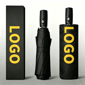 Parapluie pliant 3 volets de haute qualité, personnalisé avec logo, pour événements, résistant au vent, imperméable, protection UV, ouverture et fermeture automatiques, cadeau - Product Image 1