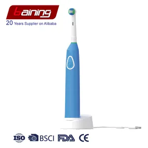 Пользовательский логотип дезинфекция светодиодная зубная щетка отбеливание зубов перезаряжаемая электрическая вращающаяся зубная щетка