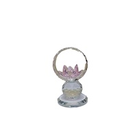 Nouvelle base décorative en verre cristal en forme de fleur de lotus pour ballon de basket, couleur rose, cadeau pour enseignant, fête des mères, voiture, salon, bureau