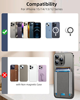 Funda Magnética para Tarjetas con Banda Elástica para 12/13/14/15, Diseño Flexible, Cierre Magnético Fuerte Compatible, Cuero PU