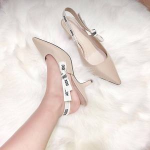 नई फैशन गर्मियों की महिलाएं वास्तविक चमड़े के ऊपरी सुपर हाई हील्स लक्जरी मूल ब्रांड डिजाइनर कस्टम लोगो ओएम हाई हील्स - Product Image 2