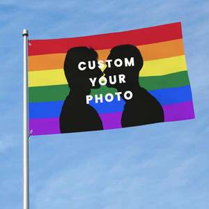 Drapeaux personnalisés 3*5 - Ajoutez votre design (texte/logo/image/photo) 100% polyester, plusieurs couleurs, cadeaux pour chambre/salon/jardin - Product Image 3