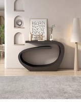 Table console en métal de luxe pour salon, chambre, hôtel, entrée - Table d'angle moderne minimaliste pour usage domestique