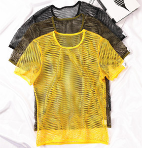 Verano vacaciones moda caliente Sexy transparente fiesta desgaste malla Fish Net camiseta chaleco para orgullo LGBT para hombres Gay - Product Image 6