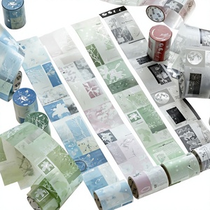 1 Rouleau de Ruban Adhésif Double Face en Papier Activé par l'Eau, Série Inspiration Gratuite, Mat, pour Journal Artistique et Bricolage - Product Image 3
