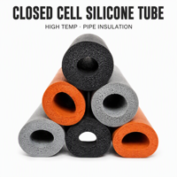 Xinhong XHMC - Bande d'étanchéité en mousse de silicone à cellules fermées pour tuyaux, isolation en caoutchouc éponge haute température pour CVC