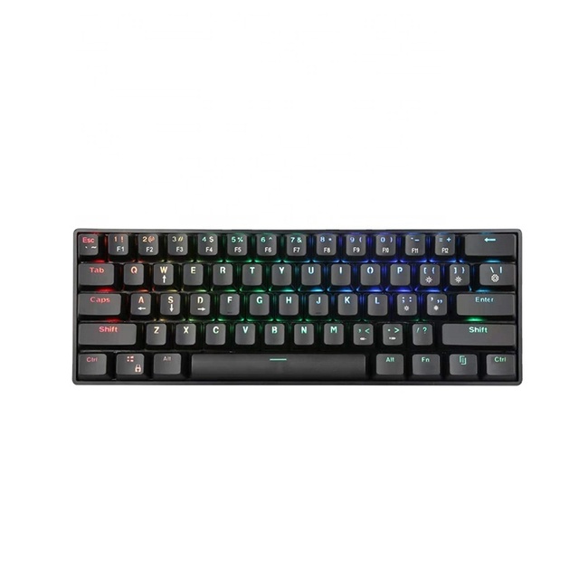 Hot Sale New Mini Wired Mechanical Keyboard 61 Keys Gateron/Kailh RGB Backlit Ergonomic Gaming USB Desktop Keyboard