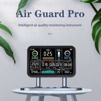Monitor Inteligente de Calidad del Aire con Pantalla de Temperatura y Humedad, Alarma Sonora y Luminosa para Uso en Interiores