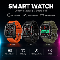 Montre connectée Smart Island Pinch Answer 1.83 TFT BT 5.0 avec fonction d'appel, batterie 420mAh, mesure de la pression artérielle et du rythme cardiaque, étanche IP67, idéale pour le cyclisme