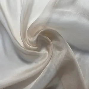 6mm 140cm Transparent Pure Silk Fabric Colorful Natural Mulberry Silk Chiffon Lurex Fabric For Scarves