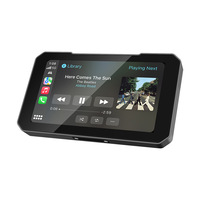 Système de navigation GPS 5 pouces pour voiture, navigation embarquée, CarPlay sans fil, Android Auto, enregistreur de conduite pour moto, étanche IP67