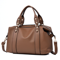Sac fourre-tout de luxe en cuir PU grain litchi souple pour femme, avec fermeture éclair, sac à bandoulière pour le quotidien, le travail et les voyages