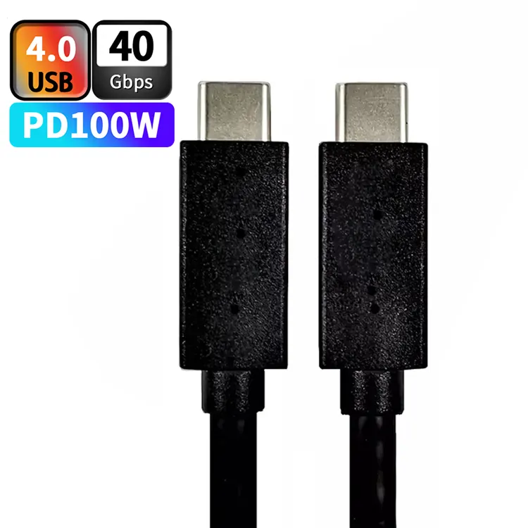 كابل OEM من C إلى C أبيض PD 100 واط إرسال Thunderbolt 4 USB 40 جيجابايت في الثانية USB4.0 كابلات بيانات من النوع C