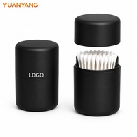 Pots en aluminium personnalisés noir mat pour pommades de salon, crèmes pour la peau et cotons-tiges, avec couvercle à vis, pour produits de soins personnels