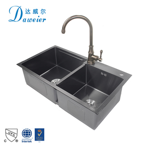 Hot Sell Black Modern Kitchen Sink 304 Stainless Steel Double Kitchen Sink - Product Image 5