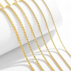 Collar de Mujer de Alta Calidad para Compromiso, Boda, Fiesta, Regalo de Navidad, Cadena de Eslabones, Joyería de Oro de Moda, Oro Sólido de 18K - Product Image 1