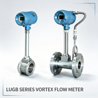 Durable Heavy-duty LUGB Vortex Flow Meter with 4-20mA Two-wire Output and Pulse Three-wire for Steam Air Liquid Industrial