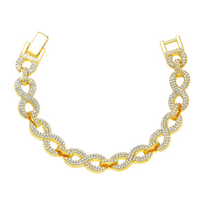 2026 Hot Selling Personalization Simple Design Alloy <b>Infinity</b> Symbol Chain <b>Bracelet</b> Hiphop Style Men's <b>Bracelets</b> Fashion Jewelry - Product Image 4