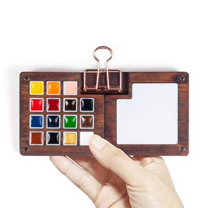 Ensemble de peinture <span class=keywords><strong>aquarelle</strong></span> en bois de 15 couleurs pour <span class=keywords><strong>croquis</strong></span> en plein air pour les étudiants débutants sur papier moyen - Product Image 2