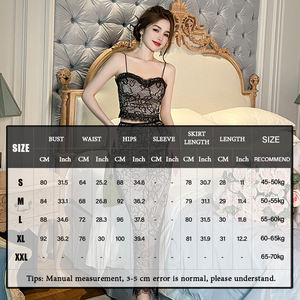 20392 vendita calda da donna set eleganti in <span class=keywords><strong>pizzo</strong></span> di qualità canotta in <span class=keywords><strong>pizzo</strong></span> e gonna lunga a tubino da donna - Product Image 6