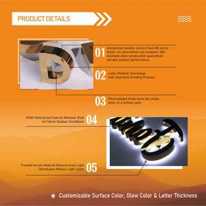 <span class=keywords><strong>Lettres</strong></span> lumineuses Daco Sign OEM/ODM, idéales pour cafés et salons, <span class=keywords><strong>lettres</strong></span> rétroéclairées, conception gratuite - Product Image 4