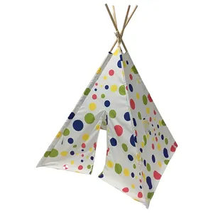 2023 rayure Tipi maison bois jouet tipi indien décor enfants jouer tente tipi