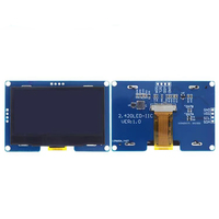 Pantalla OLED de 2,42 pulgadas, 128x64 píxeles, interfaz I2C de 4 pines, módulo ensamblado con PCB con circuito integrado controlador SSD1309